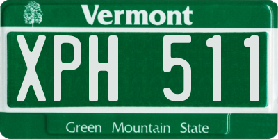 VT license plate XPH511