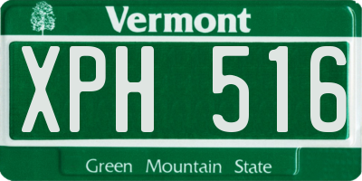 VT license plate XPH516