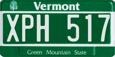 VT license plate XPH517
