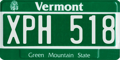 VT license plate XPH518