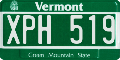 VT license plate XPH519