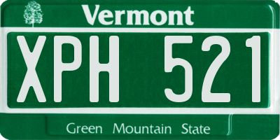 VT license plate XPH521