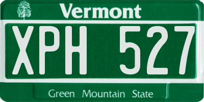 VT license plate XPH527