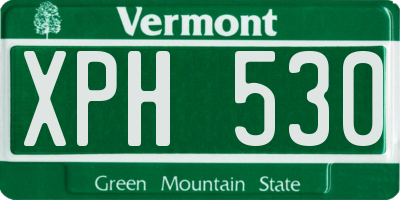 VT license plate XPH530