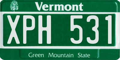 VT license plate XPH531