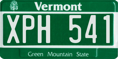 VT license plate XPH541