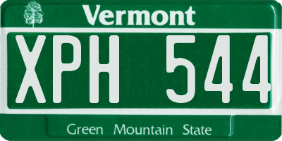 VT license plate XPH544