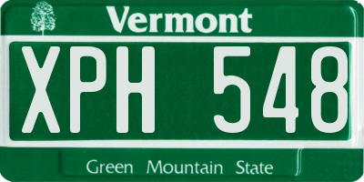 VT license plate XPH548