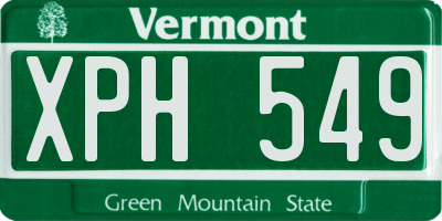 VT license plate XPH549