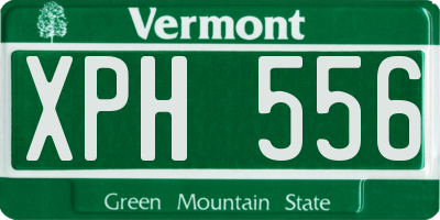 VT license plate XPH556