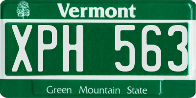 VT license plate XPH563
