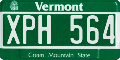 VT license plate XPH564