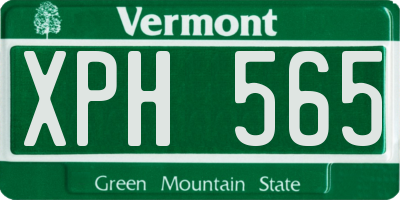 VT license plate XPH565