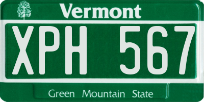 VT license plate XPH567