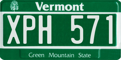 VT license plate XPH571