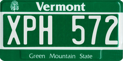 VT license plate XPH572