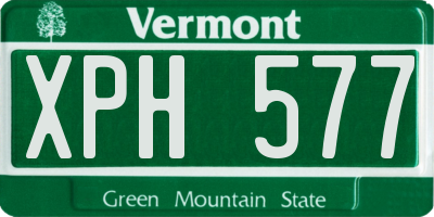 VT license plate XPH577