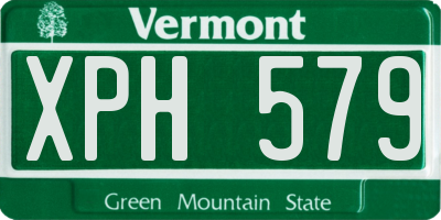 VT license plate XPH579