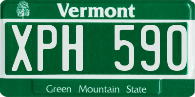 VT license plate XPH590