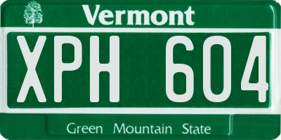 VT license plate XPH604