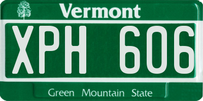VT license plate XPH606