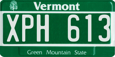 VT license plate XPH613
