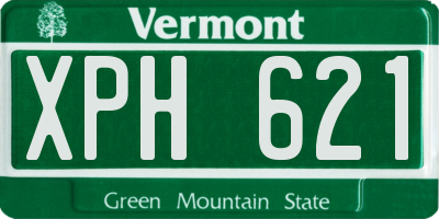 VT license plate XPH621