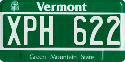 VT license plate XPH622