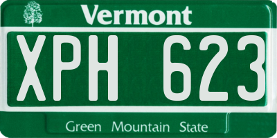 VT license plate XPH623