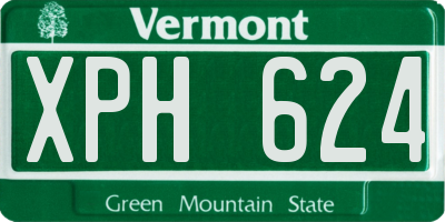 VT license plate XPH624