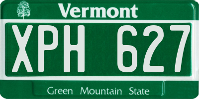 VT license plate XPH627