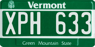 VT license plate XPH633