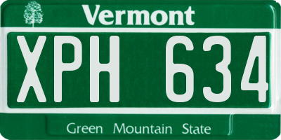 VT license plate XPH634