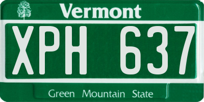 VT license plate XPH637