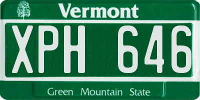 VT license plate XPH646