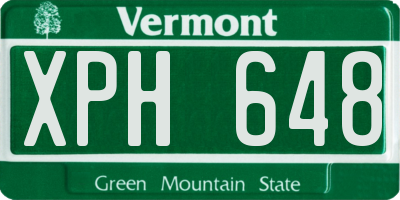 VT license plate XPH648