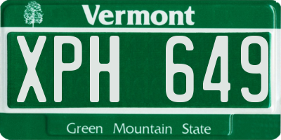 VT license plate XPH649