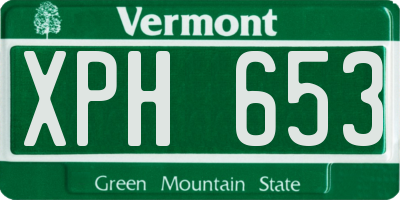 VT license plate XPH653
