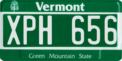 VT license plate XPH656