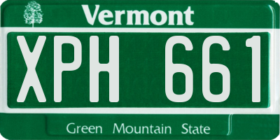 VT license plate XPH661