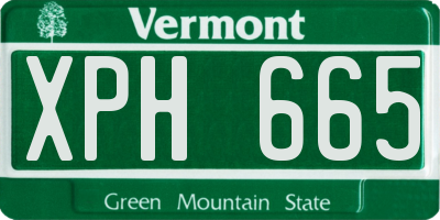 VT license plate XPH665
