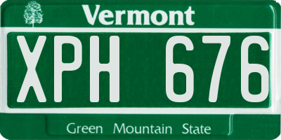 VT license plate XPH676