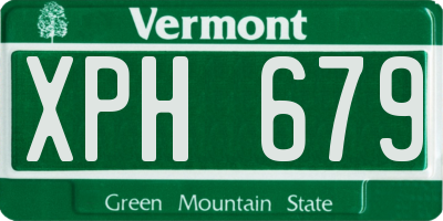 VT license plate XPH679