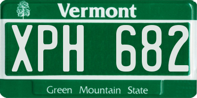 VT license plate XPH682