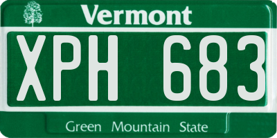 VT license plate XPH683