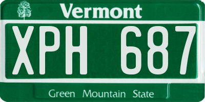 VT license plate XPH687