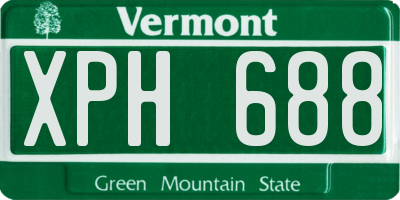 VT license plate XPH688