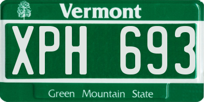 VT license plate XPH693