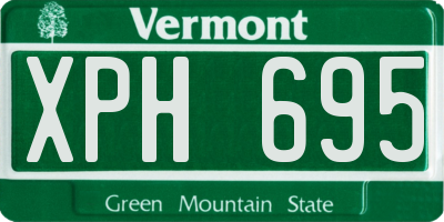 VT license plate XPH695