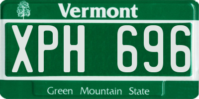 VT license plate XPH696
